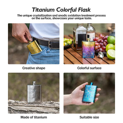 Boundless Voyage Titanium Flask – 100ml, Ergonomic Design, 4 Colors, Leak-Proof Ti3262D