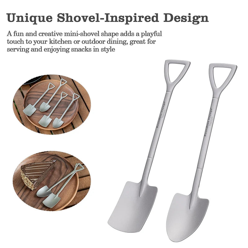 Boundless Voyage Titanium Shovel Spoon – Pointed & Square Styles, Ultralight, Ergonomic Ti1131T