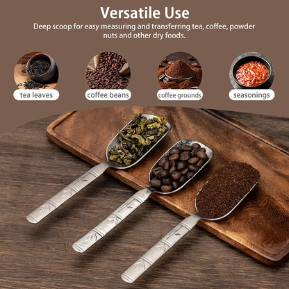 Boundless Voyage Titanium Tea Scoop Long Handle Ultralight Coffee Scoop Portable Loose Leaf Tea Spoon for Camping Home Kitchen