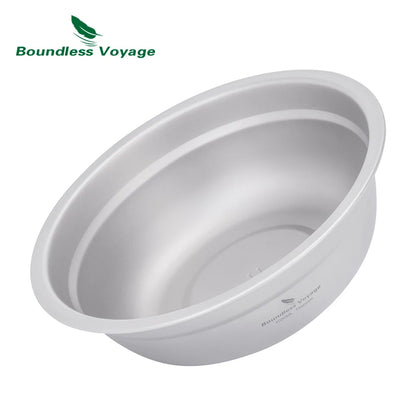 Boundless Voyage Titanium Bowl Rice Soup Salad Serving Bowl Ultralight Outdoor Camping Travel Durable Portable Tableware Ti1148T