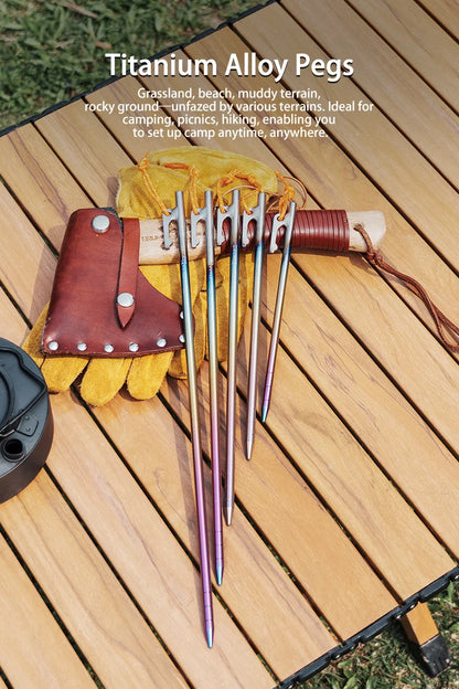securing-tent-with-titanium-pegs-on-rocky-ground