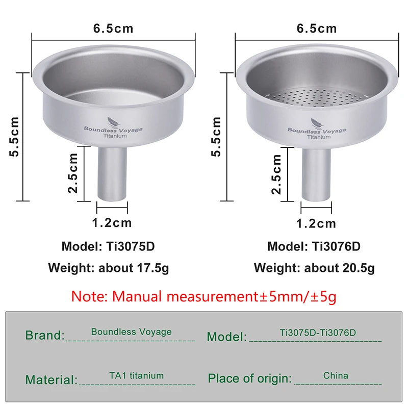 Titanium Funnel Flagon Accessories Multi-use Kitchen Funnel