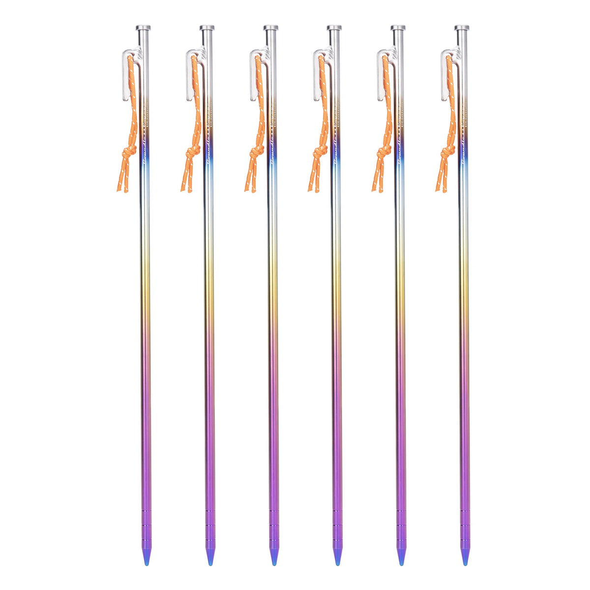 Titanium Tent Pegs 20-40cm Heavy Duty Camping Alloy Stakes for Hard Ground/Sand/Snow Ultra Lightweight Rustproof Druable Gear Ti4016P