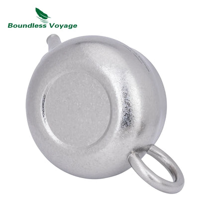 Boundless Voyage 260ml Titanium Teapot with Filter, Chinese Kung Fu Tea Set, Lightweight Portable for Camping Office Home Ti3106D