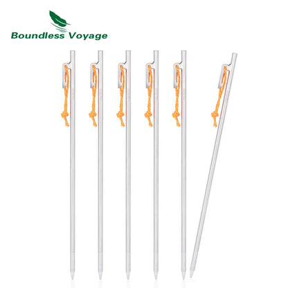 Titanium Alloy Tent Pegs Heavy Duty Nails Camping Stakes Hard Ground Pins 20cm 24cm 30cm 35cm 40cm