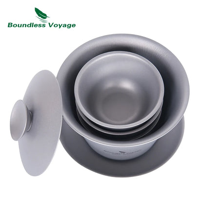 Titanium Gaiwan Kung Fu Tea Cup and Saucer with Lid