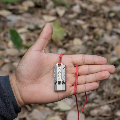 Boundless Voyage Boundless Voyage Titanium Whistle – 3-Hole, 120dB, Pea-less, Waterproof, Keychain Ready Ti9022O