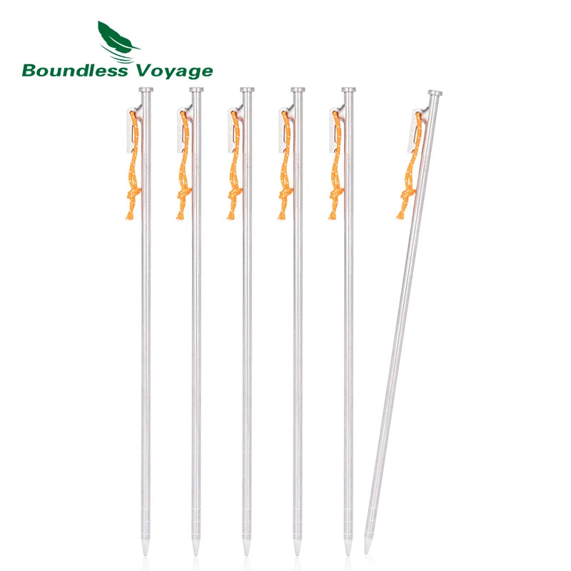 Titanium Alloy Tent Pegs Heavy Duty Nails Camping Stakes Hard Ground Pins 20cm 24cm 30cm 35cm 40cm