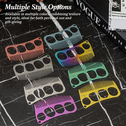Boundless Voyage Titanium Comb – Four-Hole Design, Anti-Static, 3 Finishes Ti9011C