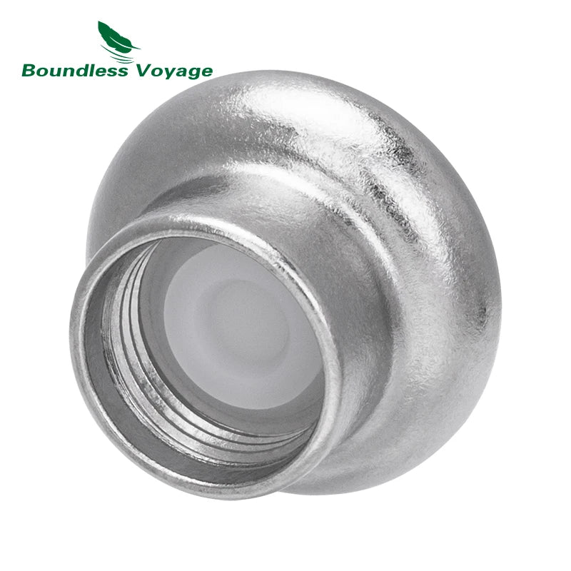 Boundless Voyage 500ml Titanium Flask Leakproof Narrow Mouth Portable Liquor Wine Bottle for Travel Camping Hiking, Non-coating Ti3268A