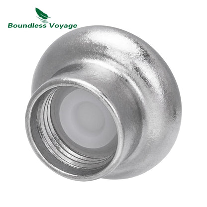Boundless Voyage 500ml Titanium Flask Leakproof Narrow Mouth Portable Liquor Wine Bottle for Travel Camping Hiking, Non-coating Ti3268A