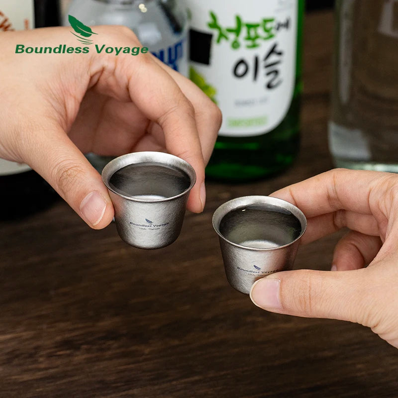 Boundless Voyage Titanium Shot Glass – 15ml, Ergonomic Design, 5 Colors Ti3069D