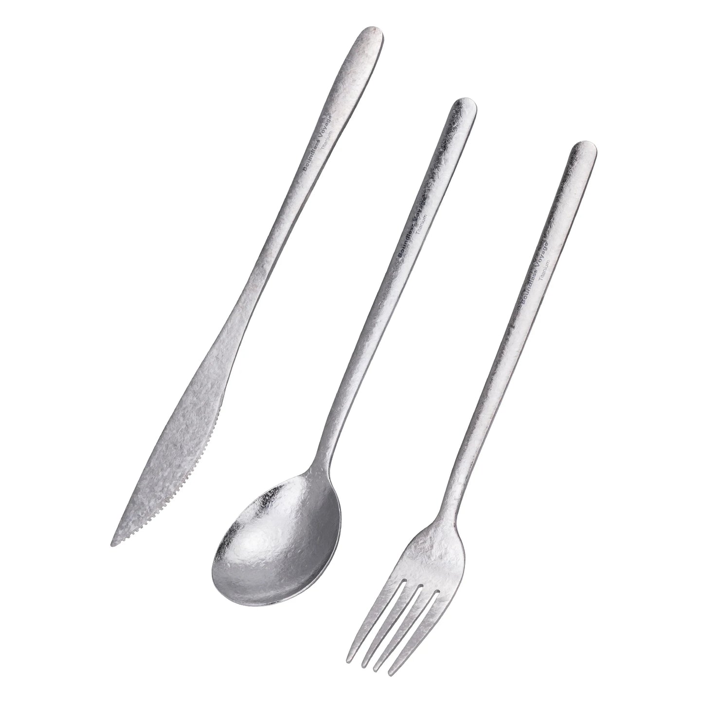 Boundless Voyage Camping Titanium Cutlery Set Long Handle Spoon Fork Knife Chopsticks Uncoated Outdoor Travel Metal Tableware Ti1055T