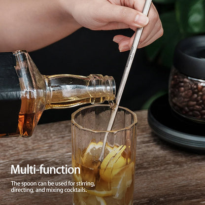 Boundless Voyage Titanium Coffee Spoon Long Handle Tea Spoon Bar Spoon Cocktail Mixing Stirrers for Drink Durable Cutlery Ti1034T / Ti1035T