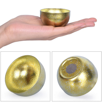 Boundless Voyage Titanium Ice Flower Cup – 30ml, Double-Wall, Unique Crystallized Texture, 4 Colors Ti3082D
