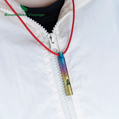 titanium-whistle-attached-to-backpack-for-hiking