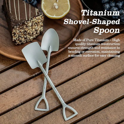 Boundless Voyage Titanium Shovel Spoon – Pointed & Square Styles, Ultralight, Ergonomic Ti1131T