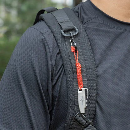 Boundless Voyage 120dB Titanium Survival Whistle Compact Emergency Safety Whistle Ultralight Whistles for Outdoor Hiking Camping Ti9028O