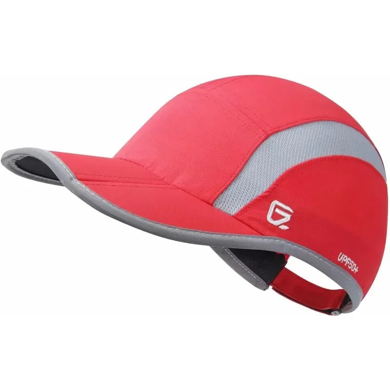 GADIEMKENSD Reflective Folding Outdoor Hat Unstructured Design UPF 50+ Sun Protection Sport Hats for Womens and Mens