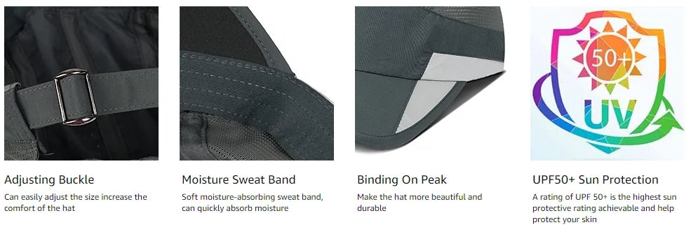 Men Women Running Cap Reflective Breathable Quick Dry Sports Hat Unisex Outdoor Cycling Hiking Adjustable GADIEMKENSD