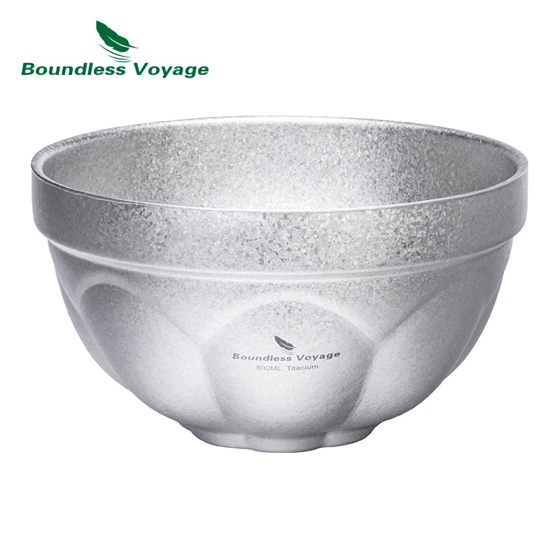 Boundless Voyage Plum Blossom Titanium Double-Wall Bowl Set Ti1172T