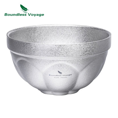 Boundless Voyage Plum Blossom Titanium Double-Wall Bowl Set Ti1172T