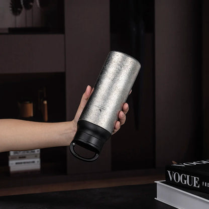 Boundless Voyage 600ml Titanium Vacuum Flask Double-Walled Insulated Bottle Reusable Travel Keeping Hot & Cold Coffee Tea Cup Ti3010D