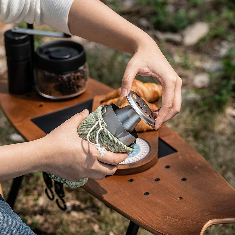 Boundless Voyage Titanium Portable Pour-over Coffee Set 300ml Coffee Mug with Detachable Dripper Outdoor Camping Coffee Maker Ti6007P