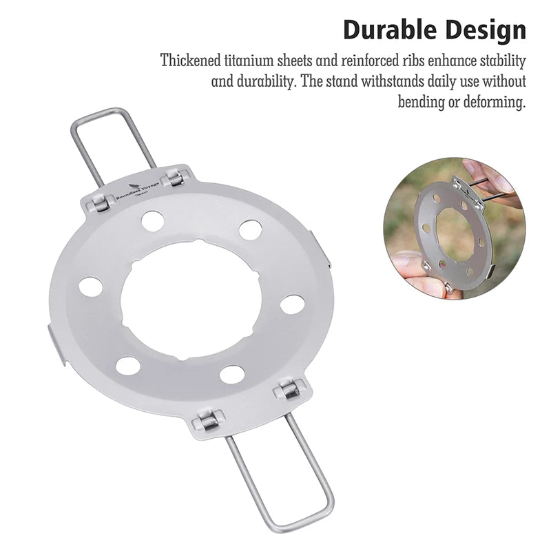 Boundless Voyage Pour Over Coffee Dripper Titanium Coffee Filter with Foldable Holder Cone Filter Paperless for Outdoor Indoor Ti6004P