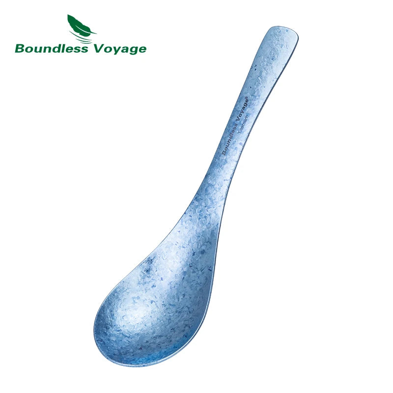 Boundless Voyage Titanium Soup Spoon – Deepened Design, Thickened Handle, 7 Colors Ti1067T