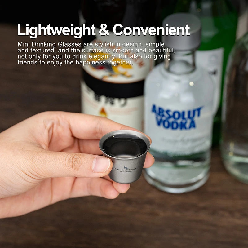 Boundless Voyage Titanium Shot Glass – 15ml, Ergonomic Design, 5 Colors Ti3069D