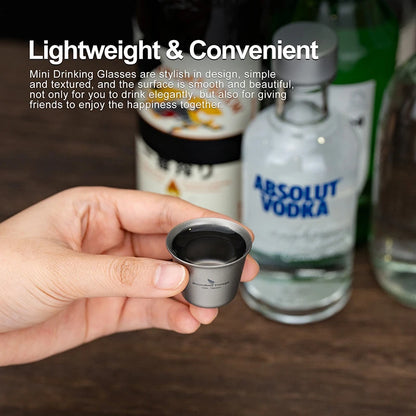 Boundless Voyage Titanium Shot Glass – 15ml, Ergonomic Design, 5 Colors Ti3069D