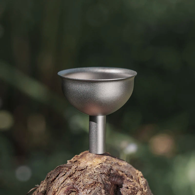 Boundless Voyage Titanium Funnel – 3.8cm, Smooth Pour, Dishwasher Safe, Includes Storage Bag Ti3077D