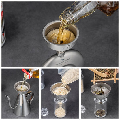 Titanium Funnel Flagon Accessories Multi-use Kitchen Funnel