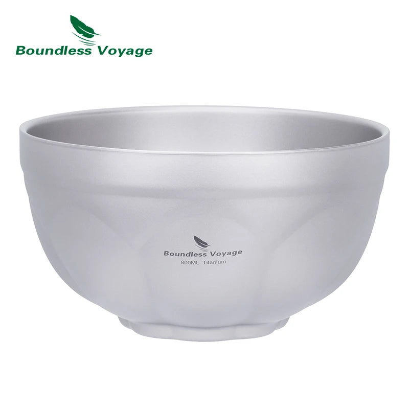 Boundless Voyage Plum Blossom Titanium Double-Wall Bowl Set Ti1172T
