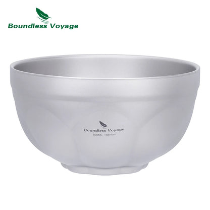 Boundless Voyage Plum Blossom Titanium Double-Wall Bowl Set Ti1172T