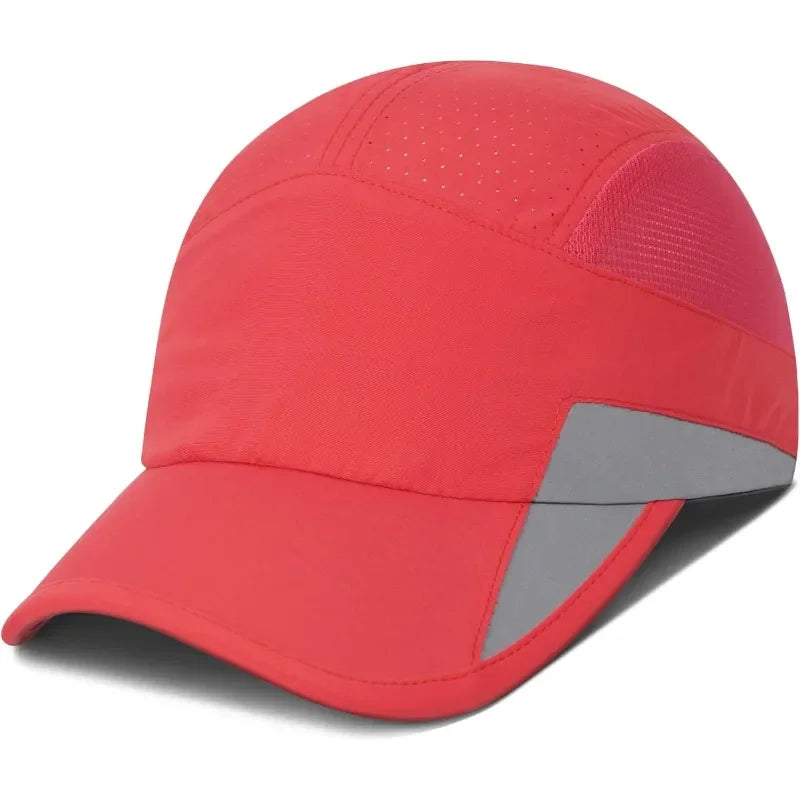 Men Women Running Cap Reflective Breathable Quick Dry Sports Hat Unisex Outdoor Cycling Hiking Adjustable GADIEMKENSD