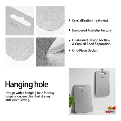 Boundless Voyage Pure Titanium Cutting Board Multifunctional Chopping Board for Kitchen Lightweight Camping Cutting Mat Ti5009P
