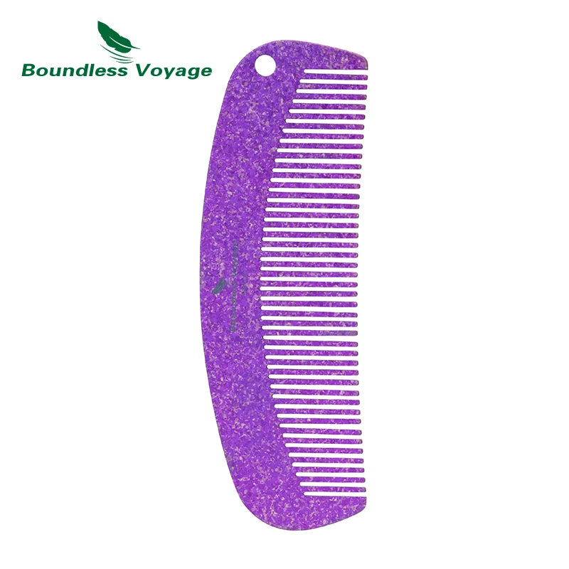 Boundless Voyage Titanium Hair Beard Comb Anti-Static Pocket Comb for Unisex, 2mm Thick, for Home Travel Ti9011B