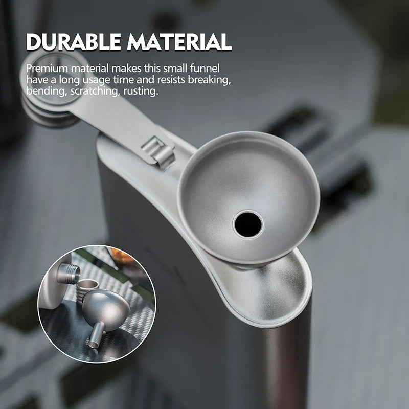Boundless Voyage Titanium Funnel – 3.8cm, Smooth Pour, Dishwasher Safe, Includes Storage Bag Ti3077D