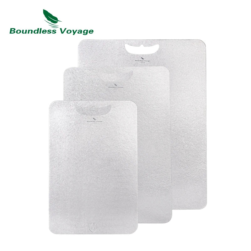 Boundless Voyage Metal Chopping Board Multifunctional Lightweight Cutting Board for Kitchen with Hanging Hole Ti5006P