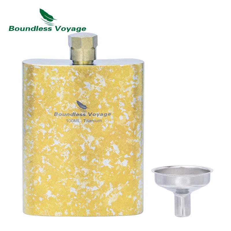 Boundless Voyage Titanium Flask – 100ml, Ergonomic Design, 4 Colors, Leak-Proof Ti3262D