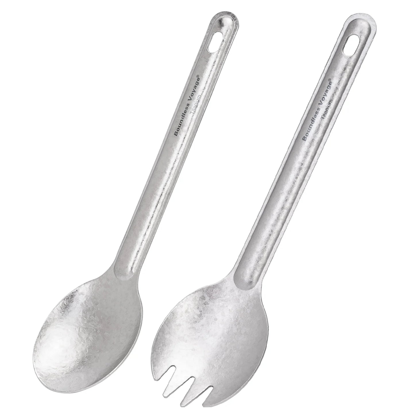 Titanium Spoon Spork Camping Tableware Lightweight Outdoor Travel Flatware Backpacking Hiking Portable Utensils for Kitchen Ti1036T