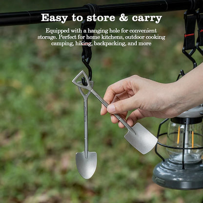 Boundless Voyage Titanium Shovel Spoon – Pointed & Square Styles, Ultralight, Ergonomic Ti1131T