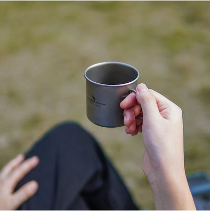 Boundless Voyage Titanium Mini Coffee Cup Espresso Cup Ultralight 120ml & 180ml Tea Cup Wine Mug Outdoor Camping Drinkware Ti3053D