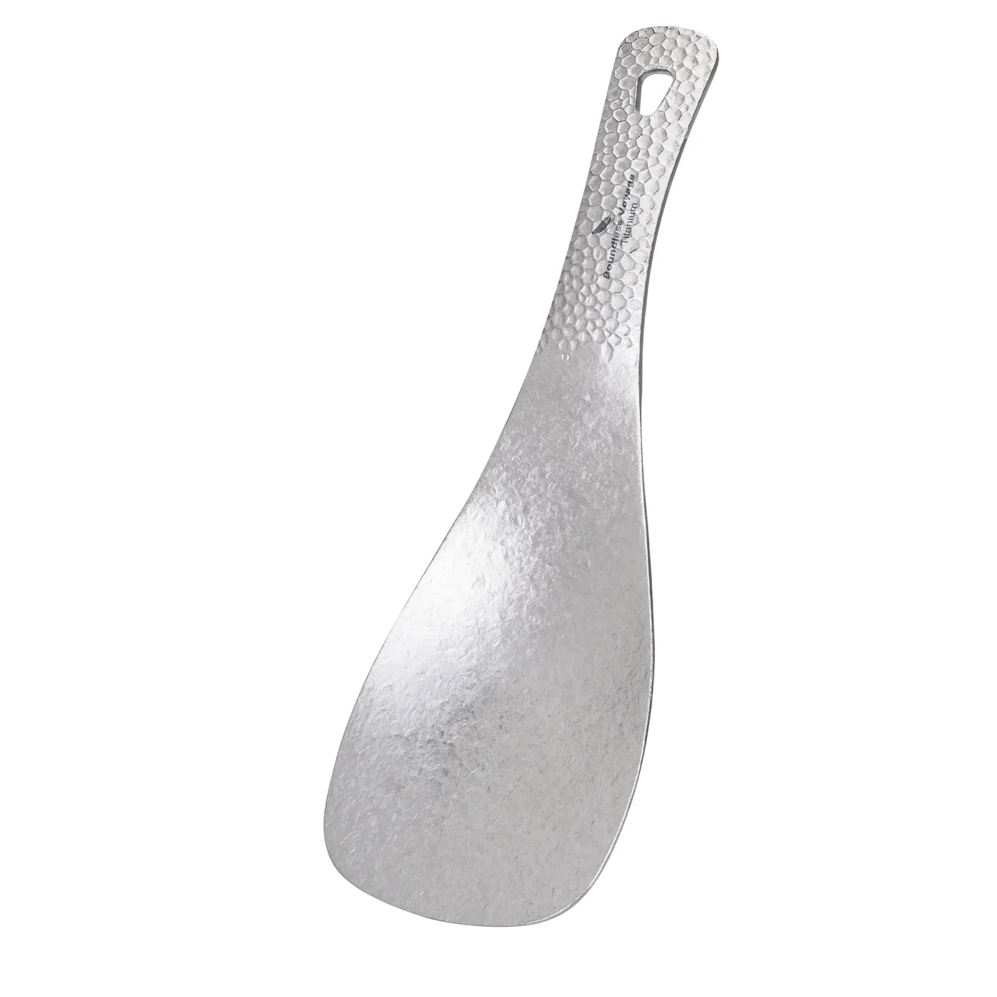 Boundless Voyage Titanium Rice Spatula, Hammered Handle 3mm Thick Kitchen Spoon Non-Toxic Metal Rice Paddle Cooking Utensil Ti1079T