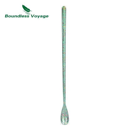Boundless Voyage Titanium Stirring Spoon Long Handle Tea Coffee Bar Cocktail Mixing Stirrers for Drink Durable Cutlery Ti1034T / Ti1035T