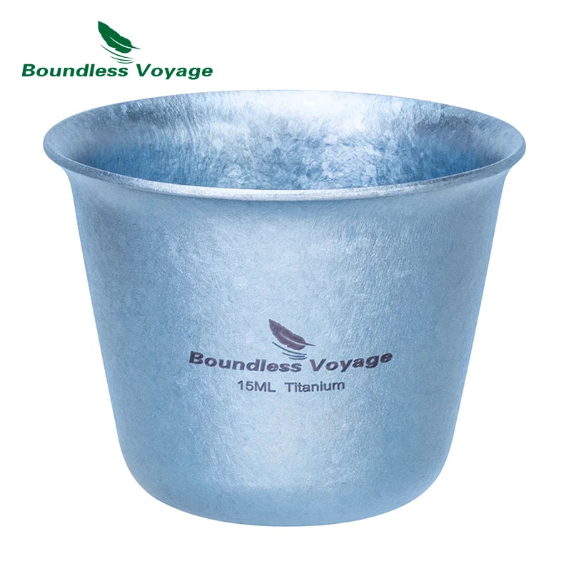 Boundless Voyage Titanium Shot Glass – 15ml, Ergonomic Design, 5 Colors Ti3069D