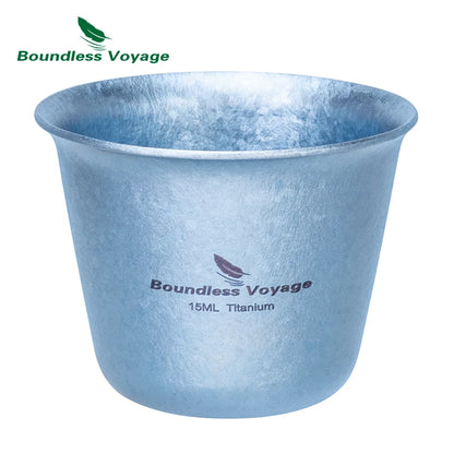 Boundless Voyage Titanium Shot Glass – 15ml, Ergonomic Design, 5 Colors Ti3069D