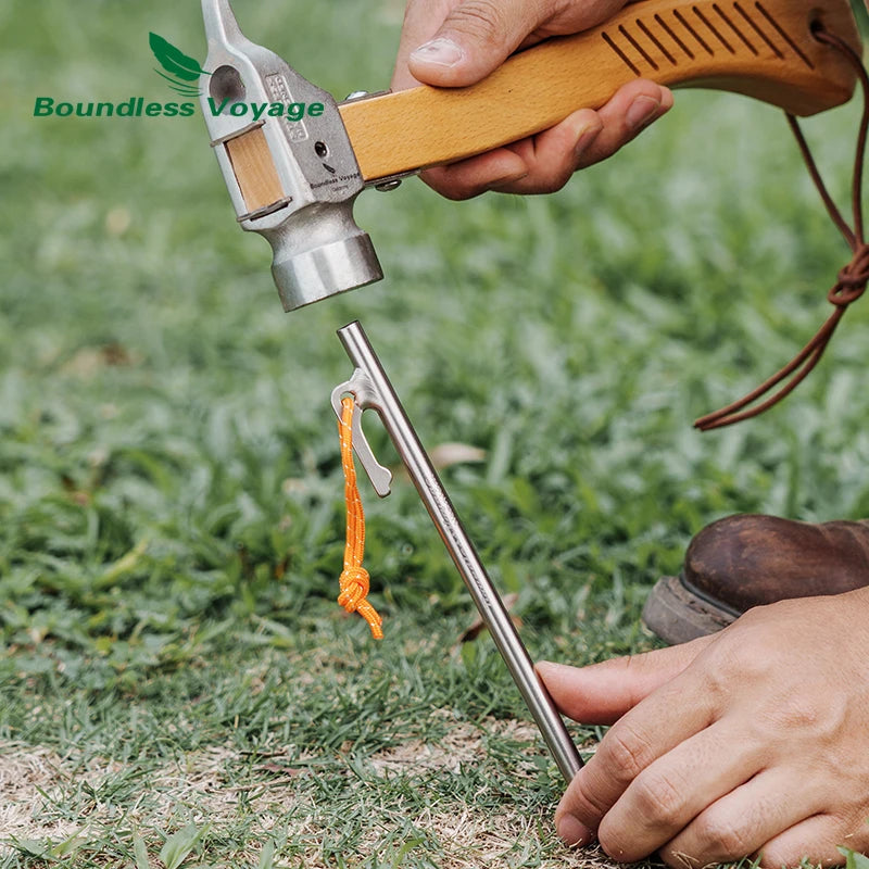 Titanium Alloy Tent Pegs Heavy Duty Nails Camping Stakes Hard Ground Pins 20cm 24cm 30cm 35cm 40cm